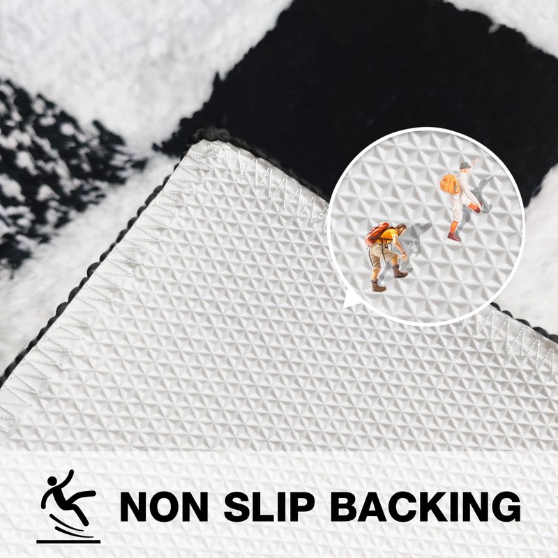 AIBIIN Non Slip Bath Mat, Extra Soft Bathroom Mat, Fluffy