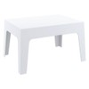 Compamia Box Resin Patio Coffee Table in White, Commercial Grade