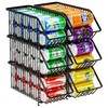 Boeetech Stackable Soda Can Organizer Rack, Stacking Can Dispensers Refrigerator