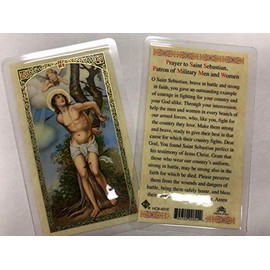 Holy Prayer Cards for The Prayer to St. Sebastian, Patron of Military Men and Women in English Set of 2