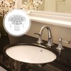 Qjaiune 3 Pack Bathroom Sink Overflow Trim Ring, Electroplating Chrome