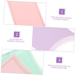 Outanaya 3Pcs Hair Highlighting Board Durable Hair Dye Paddle Tool for Salon Home Use Portable Flat Comb Board for Coloring Dyeing with Distribution