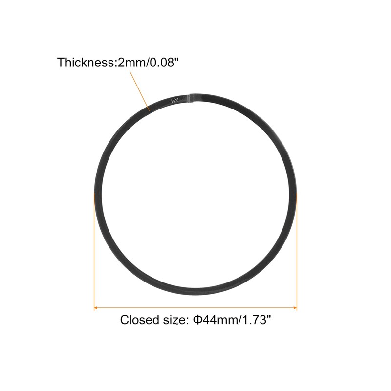 sourcing map Piston Ring Set, 2Pcs 44mm x 2mm Standard