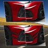 BILLFARO Front Bumper Side Canards,ABS Plastic Front Splitter Fin Body