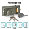 UK Security Supplies Traditional Nightlatch - 60mm Backset - Green