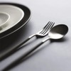 (Cutipol) GOA Gore Dinner Set, 3 Pieces, Black Matte Silver,