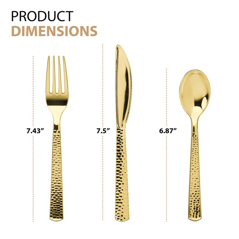 Plastic Cutlery Silverware Extra Heavyweight Disposable Flatware, Full Size Cutlery