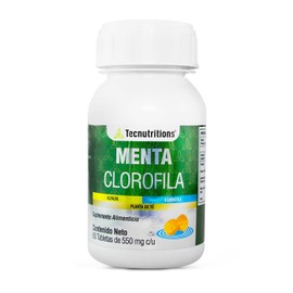Menta Clorofila - suplemento alimenticio en Frasco de 60 tabletas.