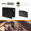 HEMING Black leather wallet for men, small wallet, wallet with