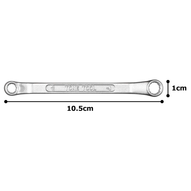 Tone Short Glasses Wrench (45°) M46-5.507 Double Side Width 0.2