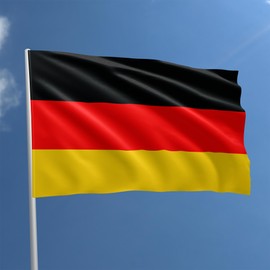 German Flag 90 x 150 cm - Germany Polyester Flag with Rod Loop Weather Resistant Vivid Colour and Suitable for Indoor and Outdoor Use Flag (GERMANY)