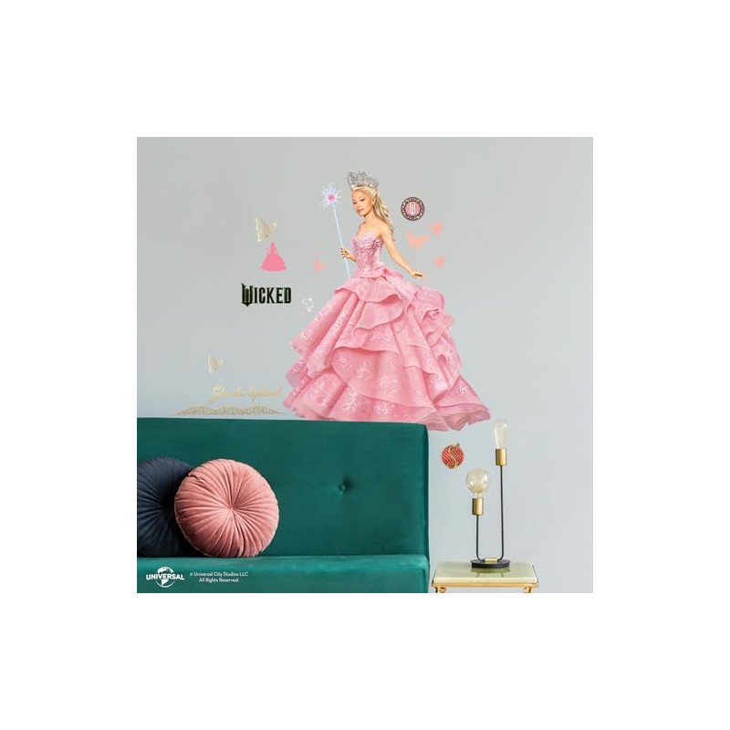 RoomMates Wicked Glinda Pink Wall Decals, RMK5571GM