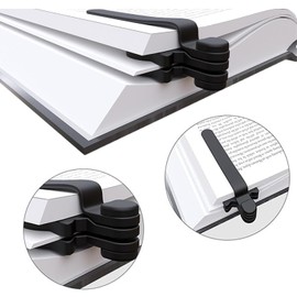 TJYAEKLTD Silicone Magnetic Bookmark, 2 Pcs Automatic Bookmark, Unique Book Marker Bookmark Clip Page Holder Accessories, Silicone Automatic Bookmarks for Reading Women, Men, Kids, Book Lovers