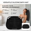 Shower Foot Scrubber Mat Non-Slip Silicone Body Scrubber Black