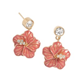 Alex and Ani Hibiscus Drop Earrings