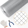 Kicari 1/2inch 48Inch（H）x50Ft（L）19 Gauge Mental Mesh Roll Hardware Cloth Chicken