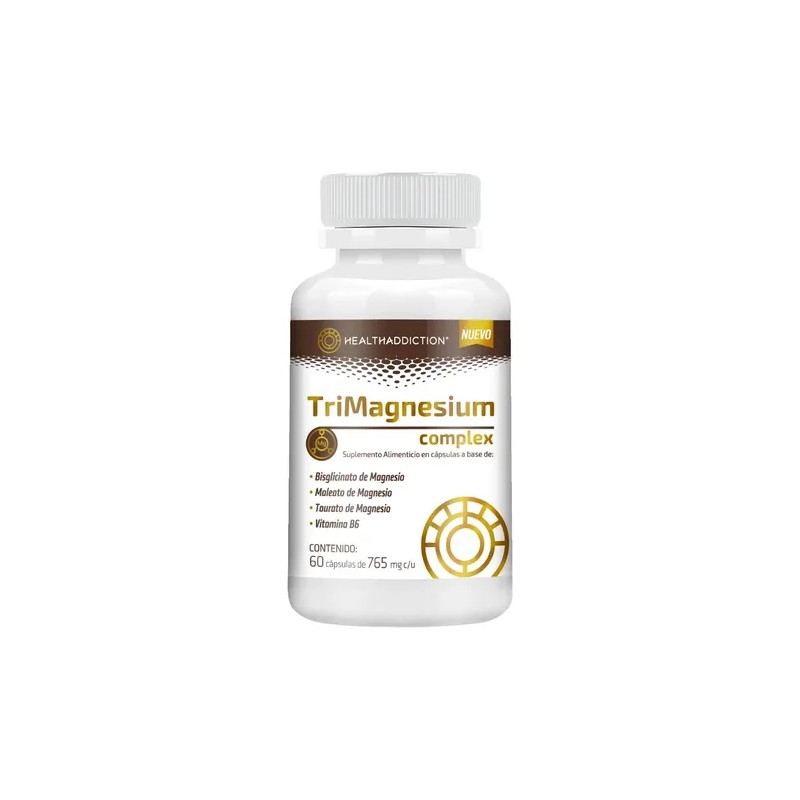 Healthaddiction Magnesio Complex Trimagnesium Suplemento Alimenticio Bisglicinato Malato Taurato Vitamina