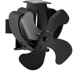 Valo VK000602 Stove Fan for Stove Pipe, Silent Fan, 18 x 10.5 x 21.9 cm (L x W x H), 46 Degree Rotating, Black