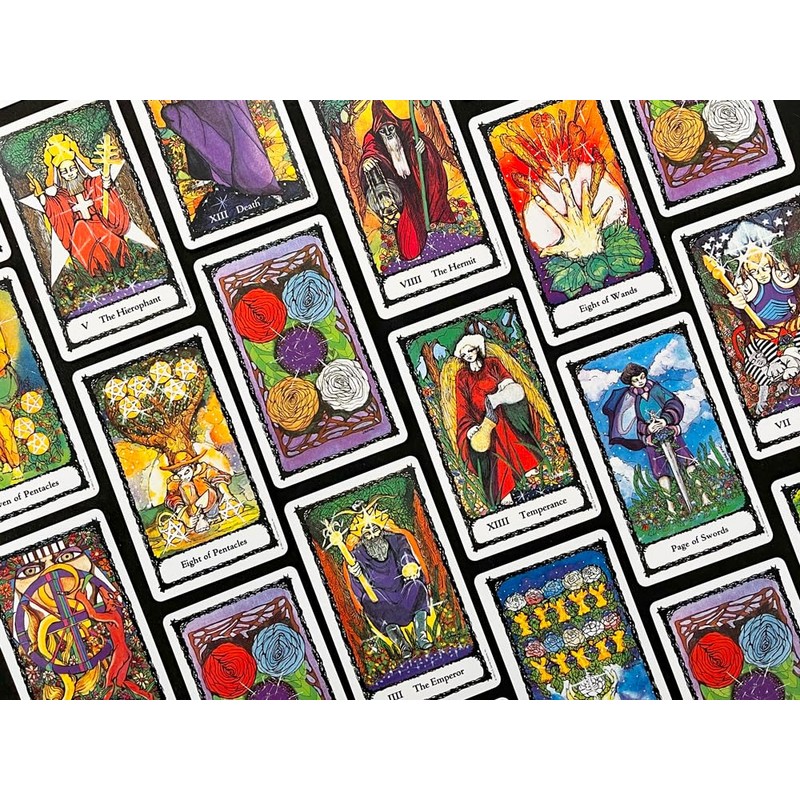 Tarot Cards, Divination Telling, 78 Cards, Sacred Rose, Tarot with