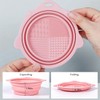 Make-up Pinsel Reinigungsmatte, Faltbare Silikon Reinigungsschale, Tragbares Kosmetische Bürste Reinigungspad,