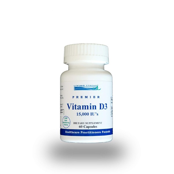 Vitamin D3 15,000 IU, 60 Capsules