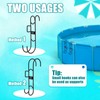 NQEUEPN 2 Sets Poolside Hanging Hooks, 2 Usages Pool Rack