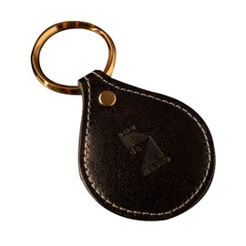 Am De Mas KR-040 Tochigi Leather Key Ring, Adult, Simple Design, Genuine Leather, Compact, Made in Japan, lamp black