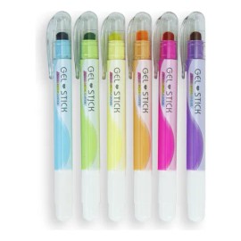 6 Marcadores De Cera Resaltador Colores Chosch