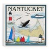 Nantucket, MA Nautical Chart (Absorbent Ceramic Coaster, Single, Cork Back,
