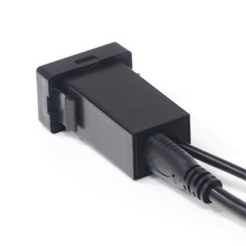 Timloon HDMI Input Port & USB Input Port, HDMI-E Type Port, USB/HDMI Connection Unit, Audio Relay, Audio Parts, Switch Hole Panel for Toyota (Latest Upgrade)