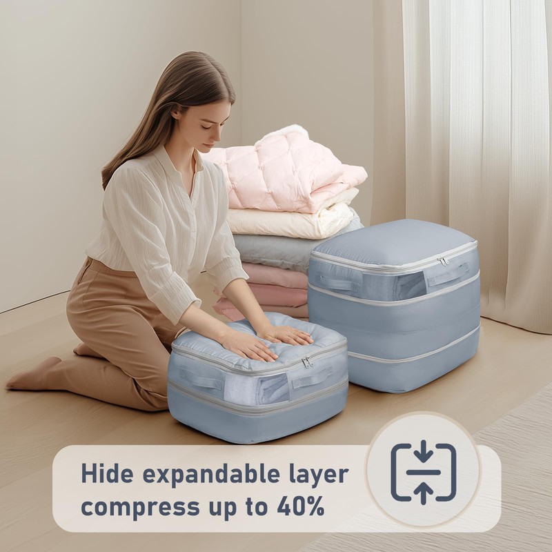 DIMJ Compression Storage Bags 6 Pack - Blanket Storage Bags