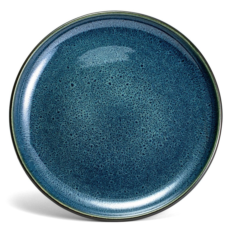 Sango Resona 16-Piece Blue Stoneware Dinnerware Set – Service for