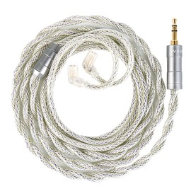 Kinboofi KBEAR HunYuan Quad-Material Fusion IEM Cable, KZ ZS10 PRO Headphone Replacement Extension Cord,High-Resolution HiFi Upgrade in Ear Monitor Cable (3.5 C PIN, Silver, 1.2m)