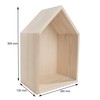 WooDeeDoo Medium Wooden House Shaped Display Shelf 20 x 13