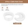 QUARKZMAN Cable Hole Cover, 2 Pieces 45mm/1-3/4" ABS Desk Cable
