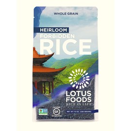 Lotus Foods Gourmet Heirloom Forbidden Rice, 0.94 Pound (Pack of 6), Gluten Free Rice, Wholegrain Heirloom Rice