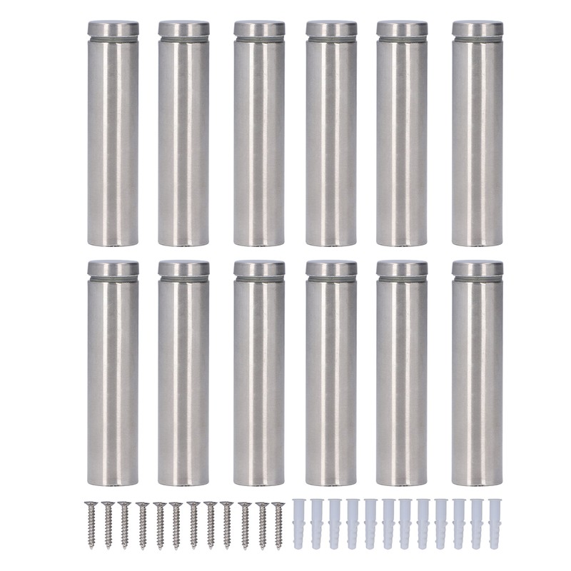 12 Set Stainless Steel Standoff Screws 19x80mm Advertising Screws Mounting