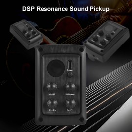 DSP Resonance Sound Pickup Guitar Resonant Pickup for Guitar with External Microphone Anti-Howling BT Guitar Pickup DIY Kit for Classical & Folk Guitar