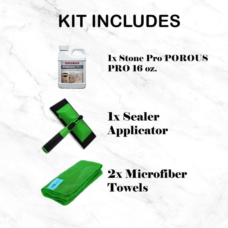 Porous Pro Nano Impregnating Stone Sealer for Marble, Limestone, Quartzite,