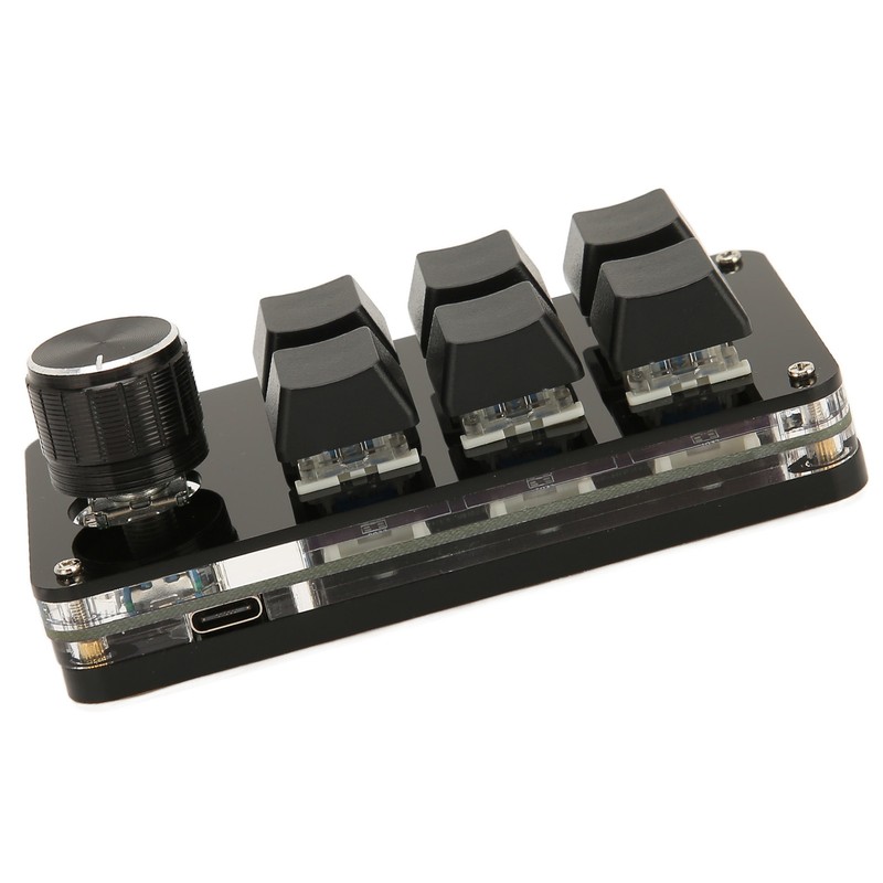 6 Key Mini Keypad with Knob USB DIY Programmable Keyboard