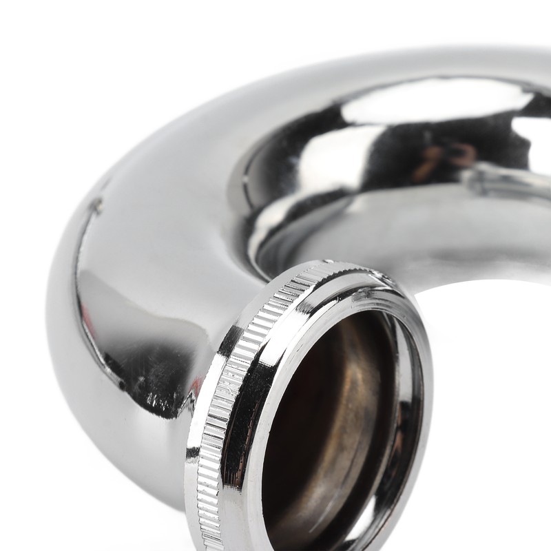 Brass Sink Drain Tubing Set Silver Slick Finish No Ageing