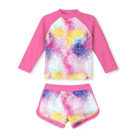 Swimsuit for Girls 4T 5T Kids Two Piece Butterflies Tankini Swim Suits for Girl Size 4 5 Rash Guard Set Girl's Swimsuit Set Bikini Bathing Suit Beach Swimwear for Girls Yellow White