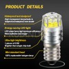 Ruiandsion 2pcs E10 Base LED Upgrade Bulb White 6V COB