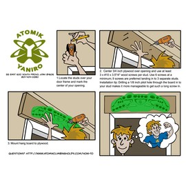 Atomik Rock Climbing Holds Yaniro Power Hang Board for Grip and Strength Training in Blue