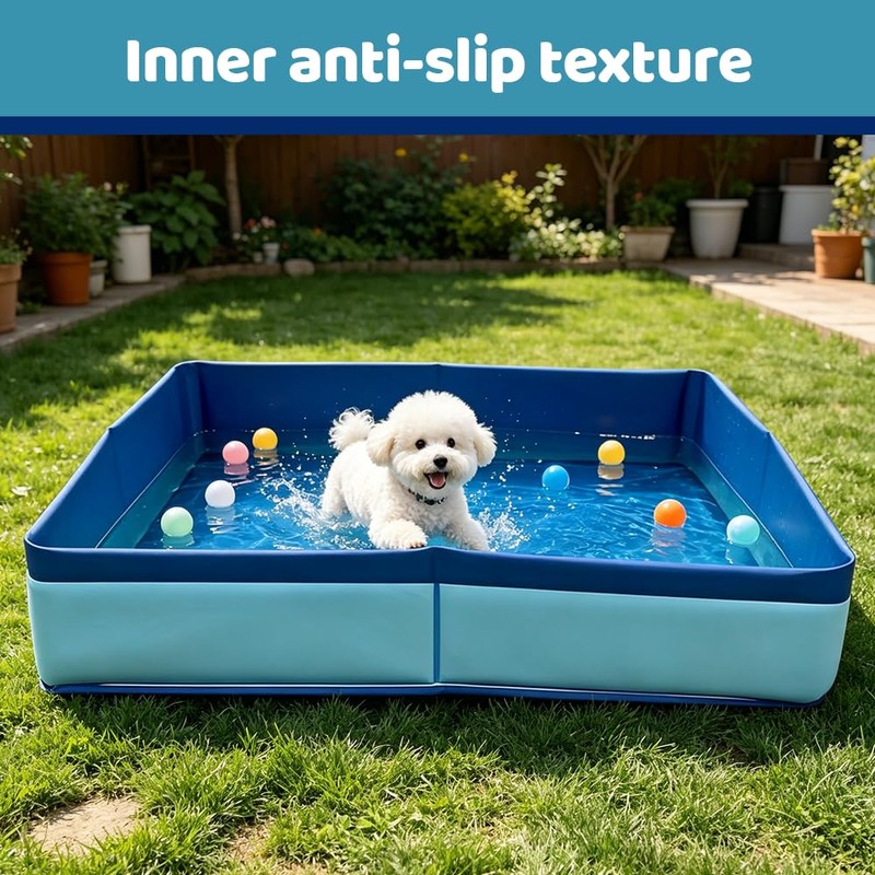 Pet Bathing Pool,Foldable Waterproof PVC Paddling Tub
