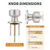 Probrico 10 Pack Brushed Nickel Door Knob Without Key Privacy