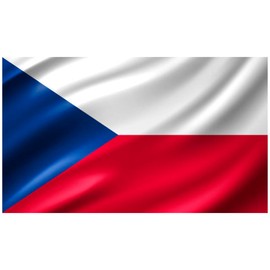 Czech Republic Flag, Flag 90 cm x 150 cm, Large Flag with Pole Loop and Laces for Fastening, Lightweight Flag, Flag for Sports, Football, Buildings (Czech Republic 2 pcs)