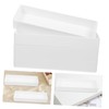 Outanaya 4pcs White Drawer Organizers Versatile Storage Boxes for Easy