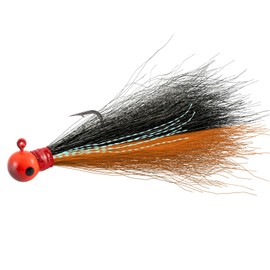 Dr.Fish 5 Pack Bucktail Jigs Crappie Jigs Round Ball Jig Fishing Lures Jigs Hair Jig Round Head Fishing Jigs for Bass Striper Walleye Halibut Panfish Bluegill Trout Freshwater Saltwater Fishing 3/16oz