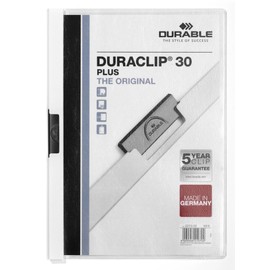 Durable Duraclip Plus Clip File For 1-30 Sheets A4 - White (Pack Of 25)